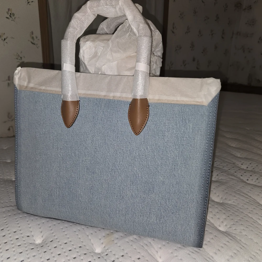 Michael Kors Light Blue Denim Mirabella Tote Bag